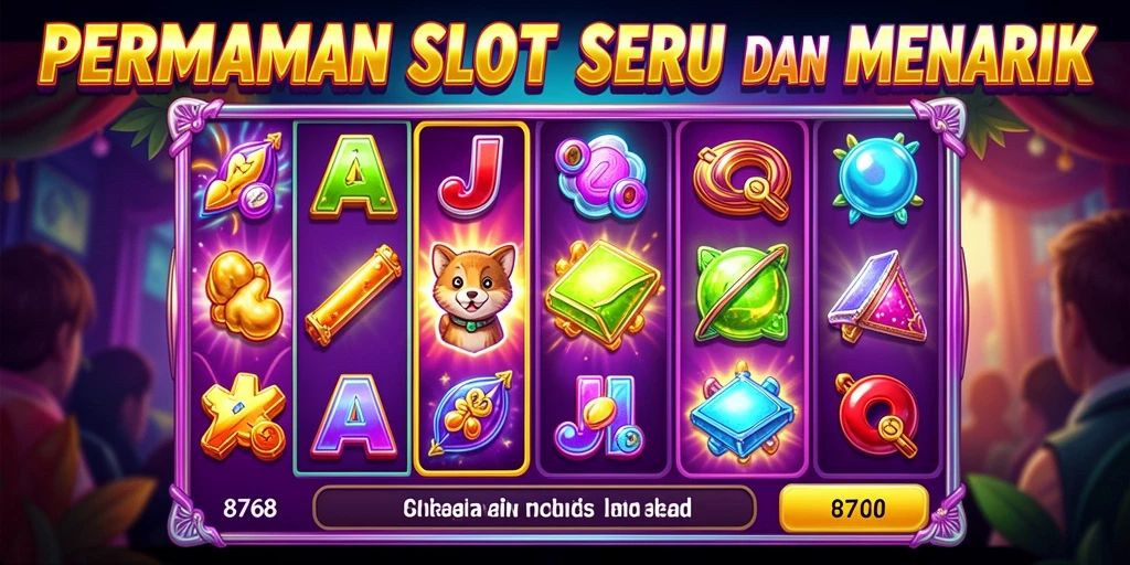 Tampilan gameplay Slot yang penuh warna dan menarik dari 8768.
