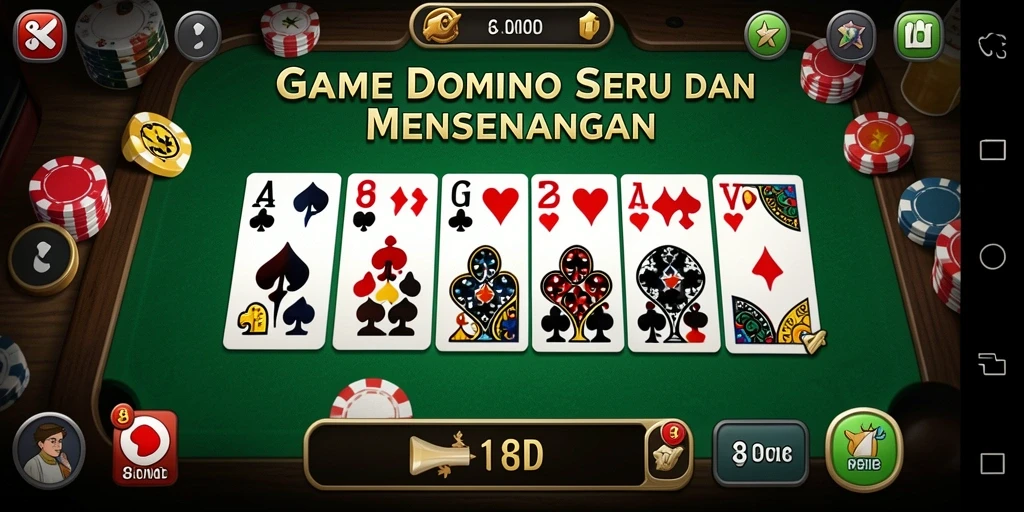 Screenshot utama 8ID menampilkan gameplay seru Domino.