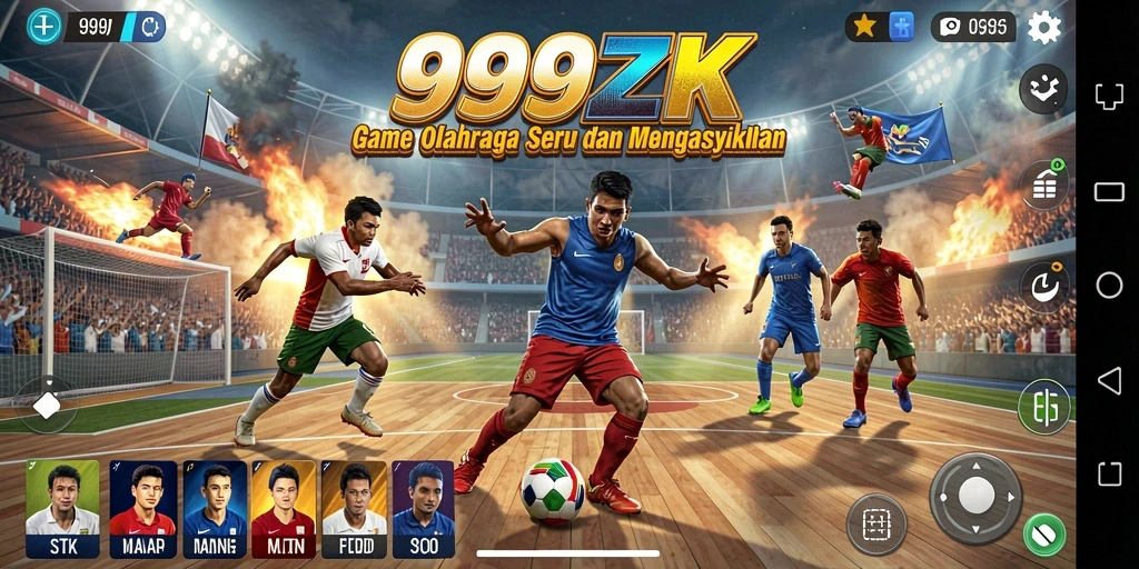 Tampilan gameplay seru dalam 999ZK saat bertanding.