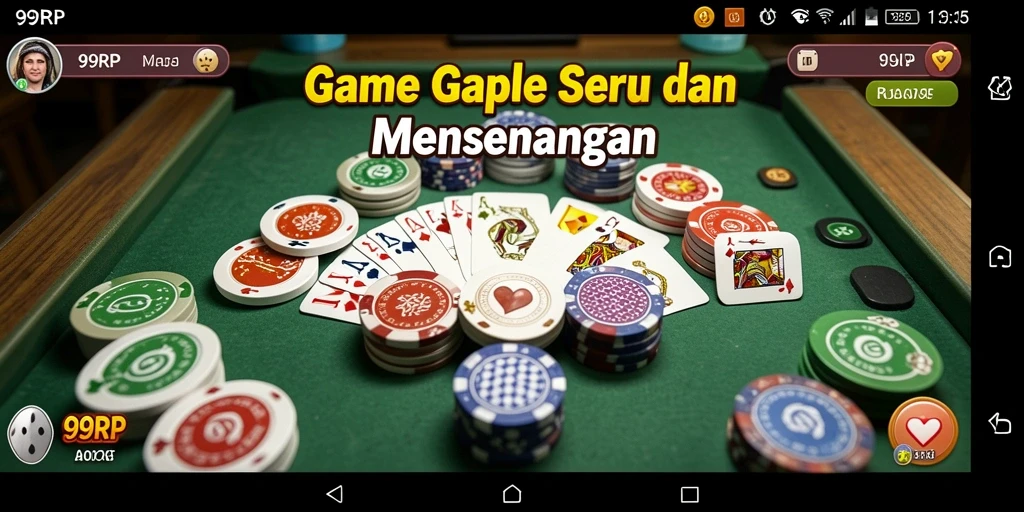 Tampilan permainan Gaple yang seru dan interaktif di 99RP.