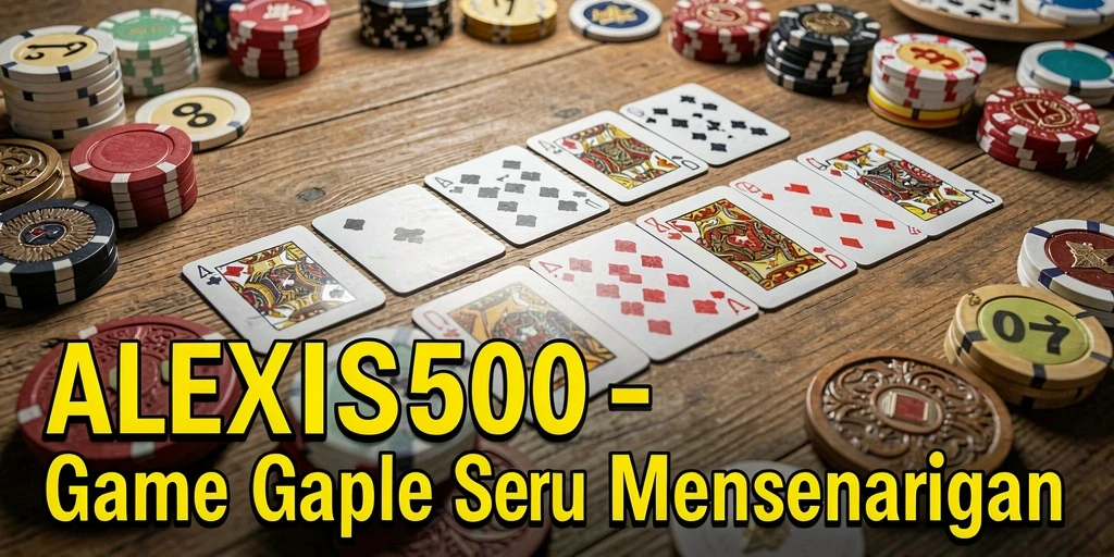 Tampilan menarik dari gameplay Gaple ALEXIS500 yang mengasyikkan.