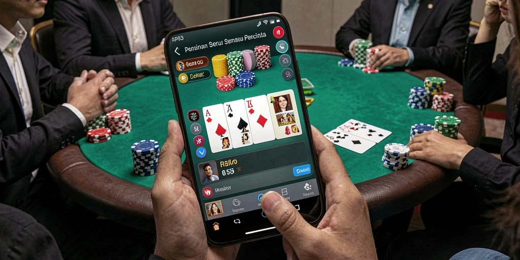 Tampilan screenshot API33 dengan gameplay poker yang menegangkan.