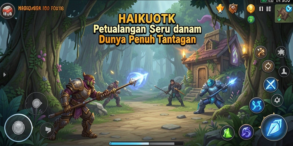 Tampilan gameplay HAIKUOTK yang mendebarkan dan penuh tantangan.