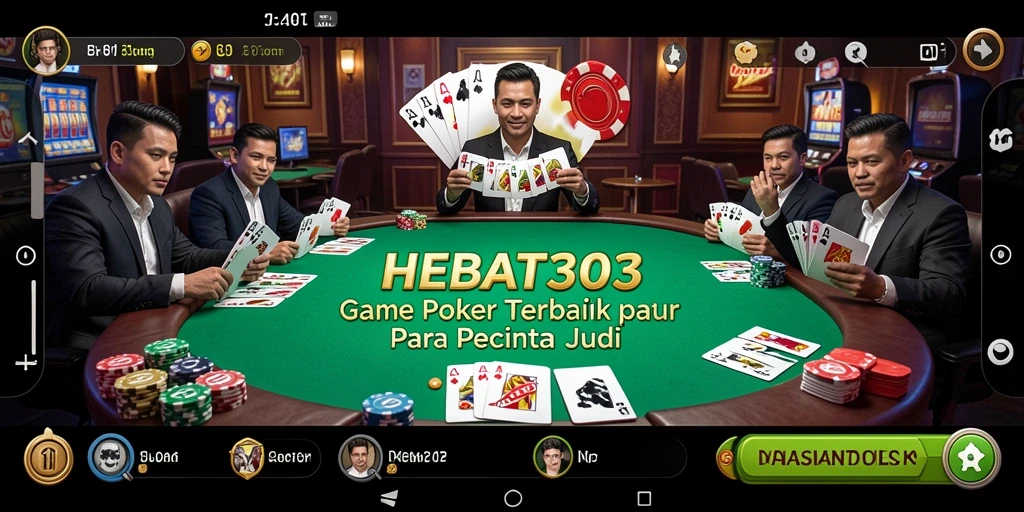 Gameplay poker menarik di HEBAT303 dengan fitur interaktif.