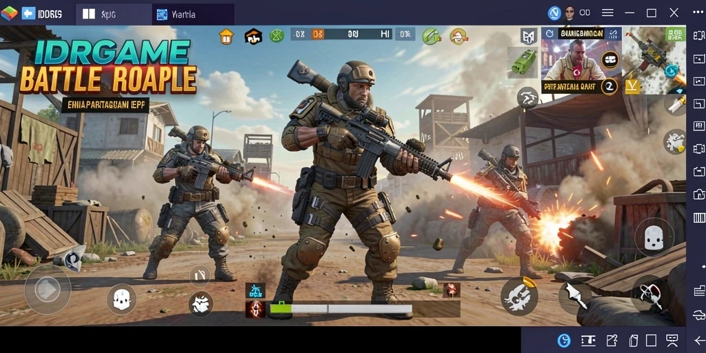 Gameplay seru dan menegangkan di IDRGAME Battle Royale.