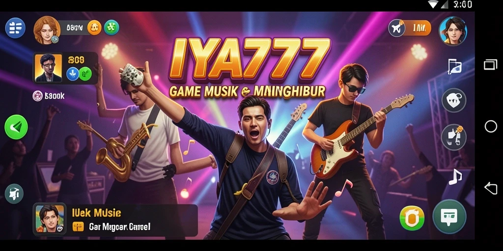 Screenshot gameplay IYA777 yang menampilkan tantangan musik seru.