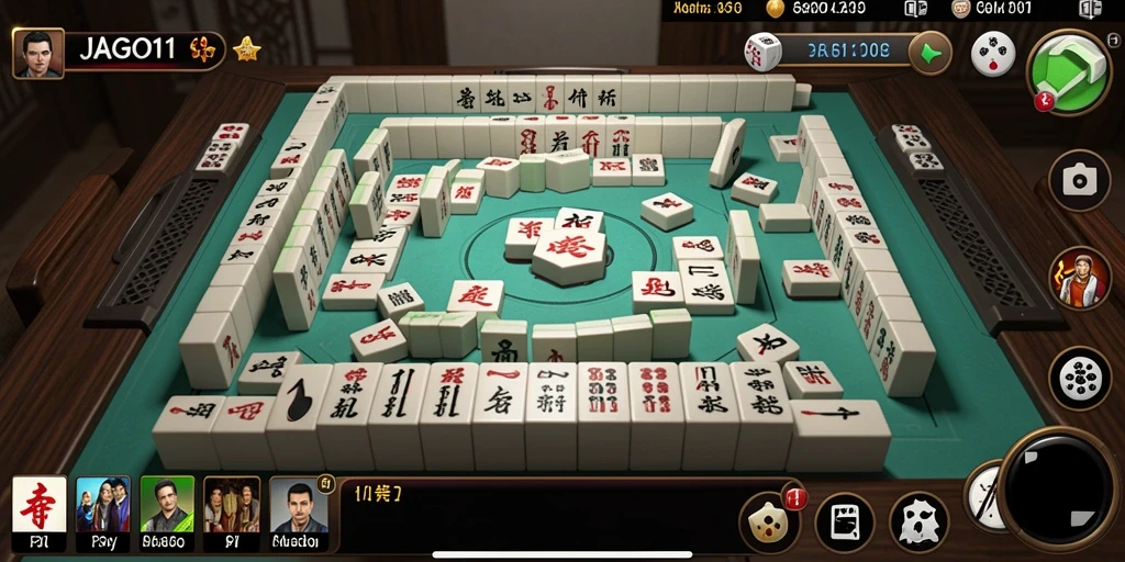 Screenshot utama JAGO11 menunjukkan gameplay Mahjong yang seru dan menarik.
