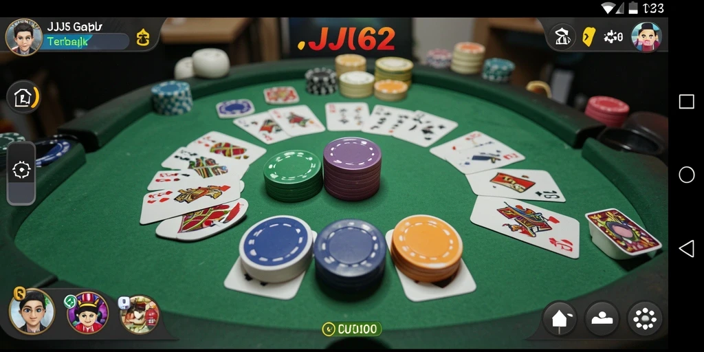Tampilan gameplay seru dari game Gaple JJ62.