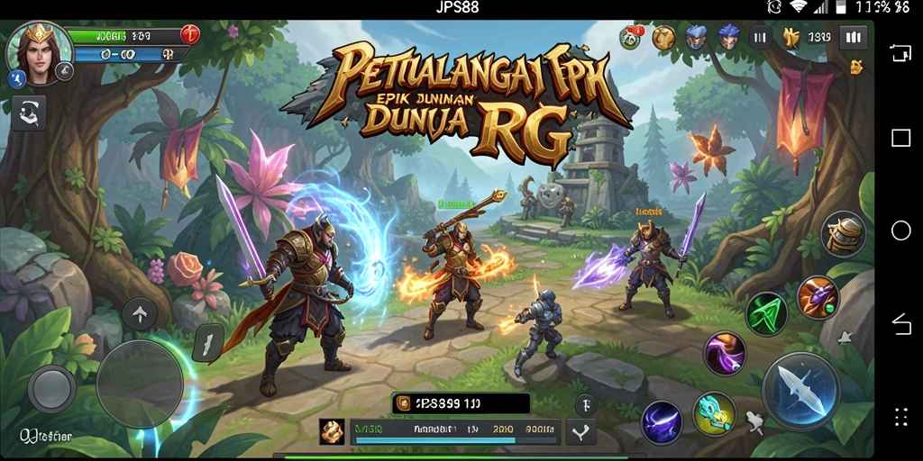 Tampilan gameplay RPG yang memukau dari JPS88.