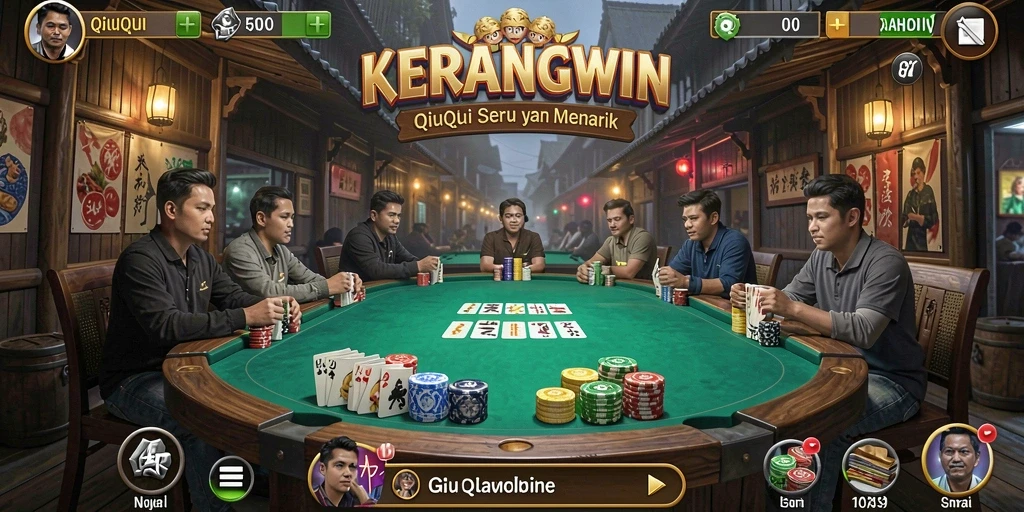 Tangkapan layar KERANGWIN menampilkan gameplay seru QiuQiu.