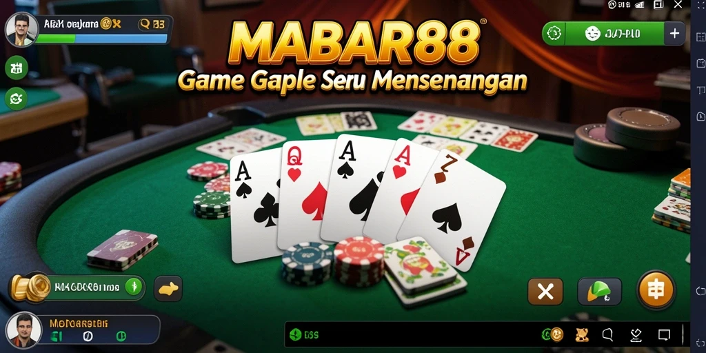Gameplay seru Gaple di MABAR88 yang mengasyikkan.
