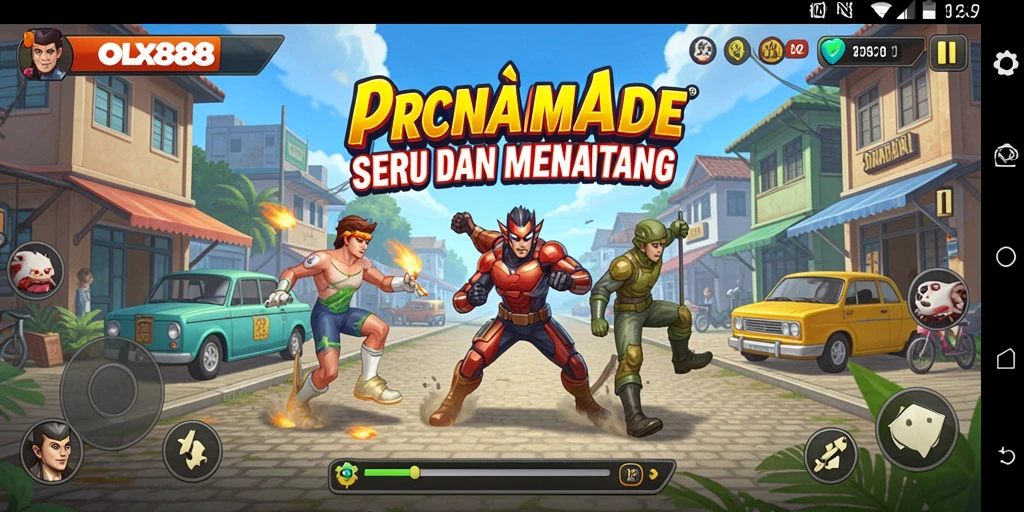 Tampilan gameplay seru dan penuh warna dari OLX888.