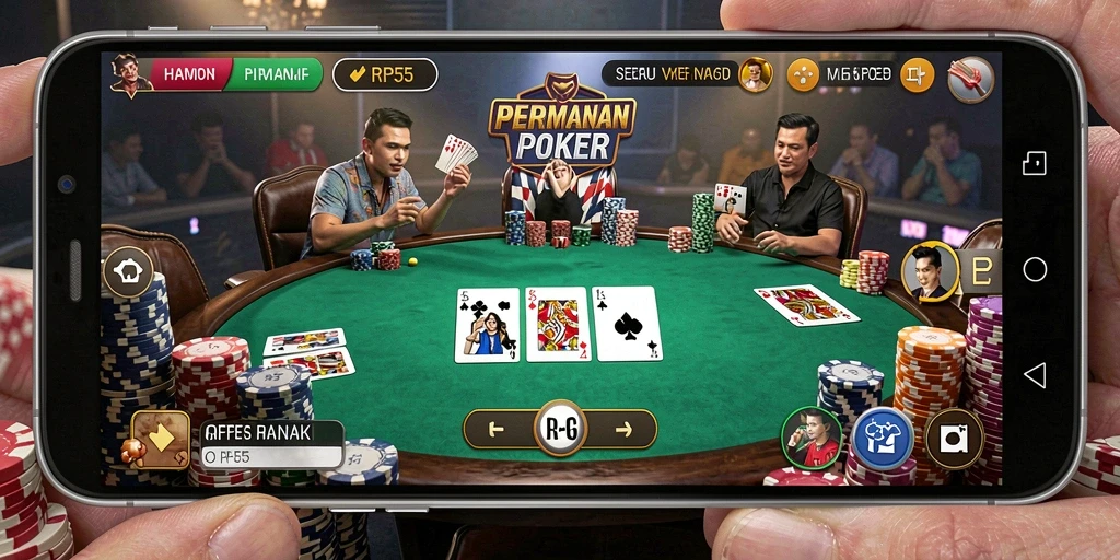 Gameplay seru dan mendebarkan dari RP55 di meja Poker.