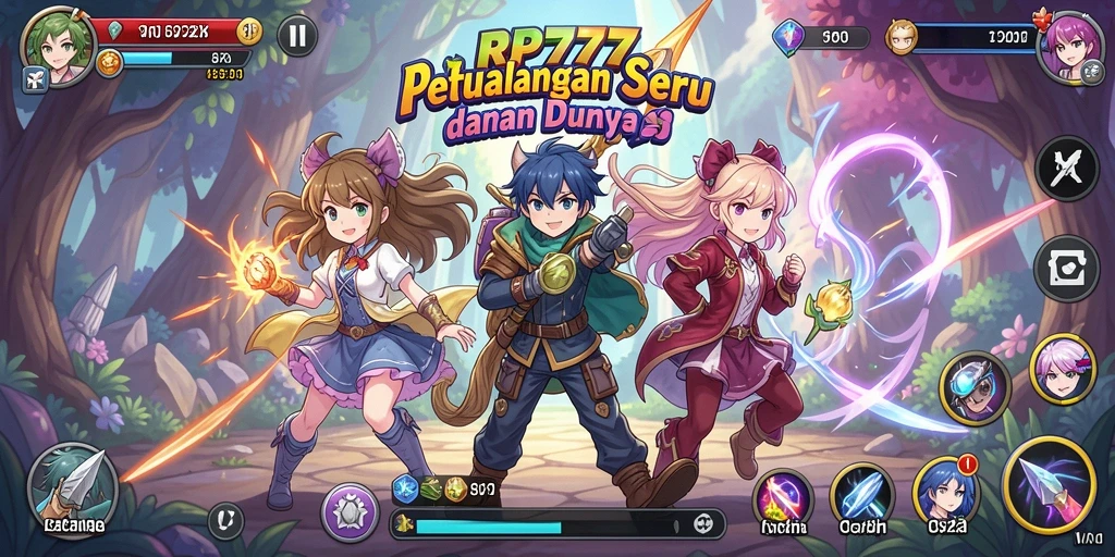 Tampilan menarik dari gameplay RP777 yang penuh warna dan aksi.