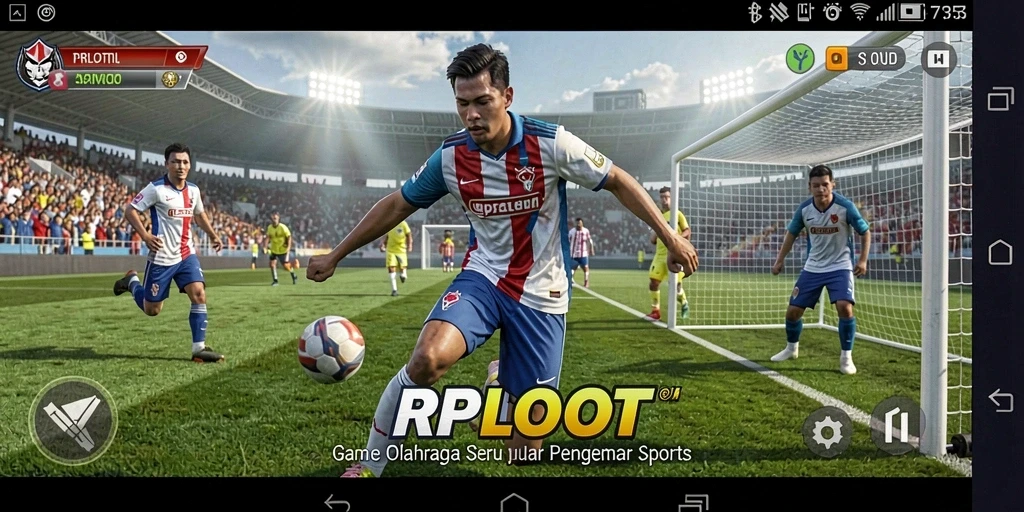 Screenshot gameplay RPLOOT dengan aksi seru di lapangan.