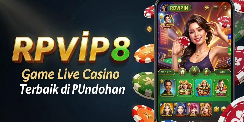 Screenshot gameplay RPVIP8 menampilkan dealer dan permainan yang menarik.