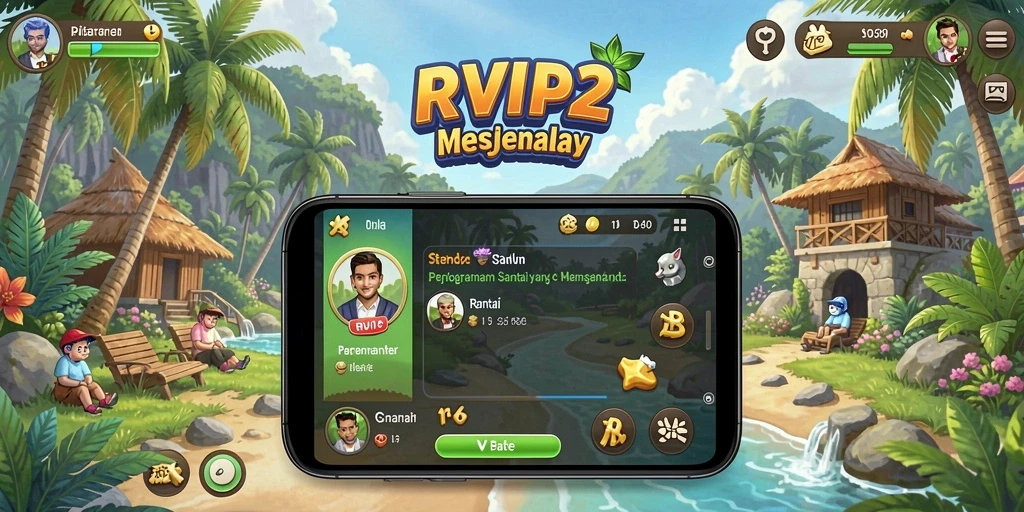 Tampilan menarik dari gameplay RVIP2 dalam suasana santai.