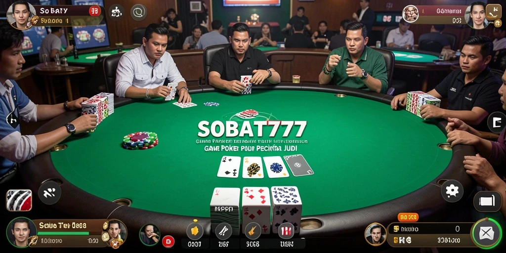 Tampilan gameplay SOBAT777 yang memukau saat bermain poker.