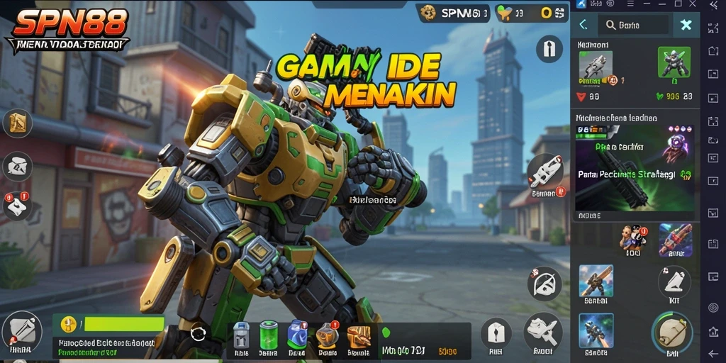 Tampilan gameplay menakjubkan dari SPN88 dengan fitur Idle yang menarik.