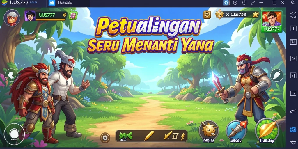 Tampilan gameplay seru dari UUS777 yang penuh petualangan.